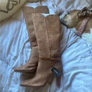 Express Women's Brown Heeled Boots